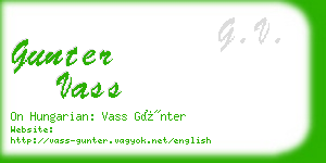 gunter vass business card